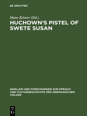 cover image of Huchown's Pistel of swete Susan